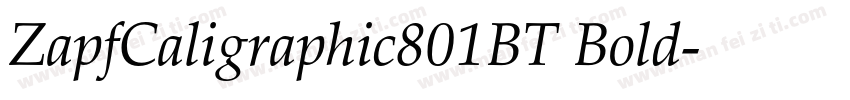 ZapfCaligraphic801BT Bold字体转换